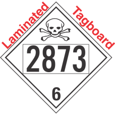 Poison Toxic Class 6.1 UN2873 Tagboard DOT Placard