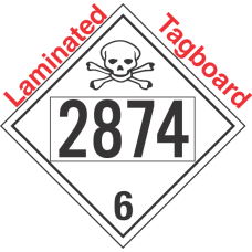 Poison Toxic Class 6.1 UN2874 Tagboard DOT Placard