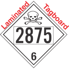 Poison Toxic Class 6.1 UN2875 Tagboard DOT Placard