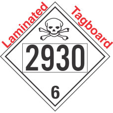 Poison Toxic Class 6.1 UN2930 Tagboard DOT Placard