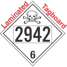 Poison Toxic Class 6.1 UN2942 Tagboard DOT Placard