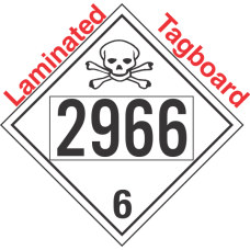 Poison Toxic Class 6.1 UN2966 Tagboard DOT Placard