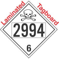 Poison Toxic Class 6.1 UN2994 Tagboard DOT Placard