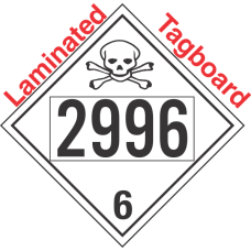 Poison Toxic Class 6.1 UN2996 Tagboard DOT Placard