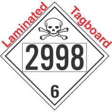 Poison Toxic Class 6.1 UN2998 Tagboard DOT Placard