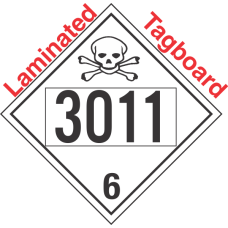Poison Toxic Class 6.1 UN3011 Tagboard DOT Placard