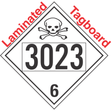 Poison Toxic Class 6.1 UN3023 Tagboard DOT Placard