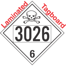 Poison Toxic Class 6.1 UN3026 Tagboard DOT Placard