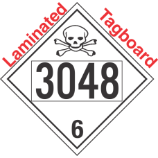 Poison Toxic Class 6.1 UN3048 Tagboard DOT Placard