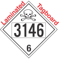Poison Toxic Class 6.1 UN3146 Tagboard DOT Placard