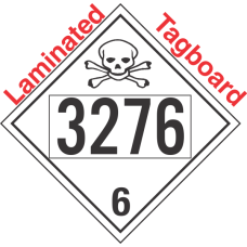 Poison Toxic Class 6.1 UN3276 Tagboard DOT Placard