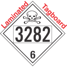 Poison Toxic Class 6.1 UN3282 Tagboard DOT Placard