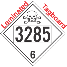 Poison Toxic Class 6.1 UN3285 Tagboard DOT Placard