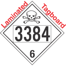 Poison Toxic Class 6.1 UN3384 Tagboard DOT Placard