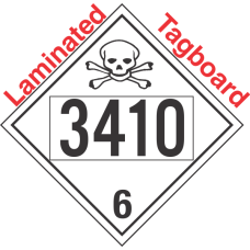 Poison Toxic Class 6.1 UN3410 Tagboard DOT Placard