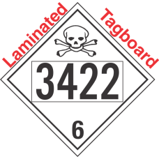 Poison Toxic Class 6.1 UN3422 Tagboard DOT Placard
