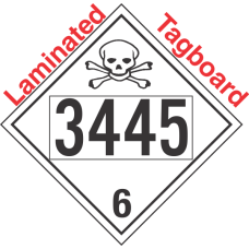 Poison Toxic Class 6.1 UN3445 Tagboard DOT Placard