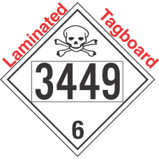 Poison Toxic Class 6.1 UN3449 Tagboard DOT Placard