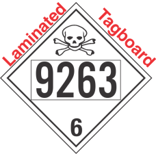 Poison Toxic Class 6.1 UN9263 Tagboard DOT Placard