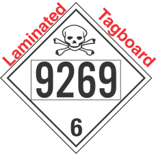 Poison Toxic Class 6.1 UN9269 Tagboard DOT Placard