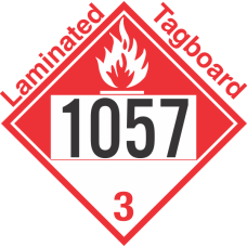 Combustible Class 3 UN1057 Tagboard DOT Placard