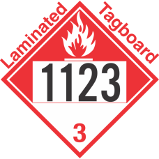 Combustible Class 3 UN1123 Tagboard DOT Placard