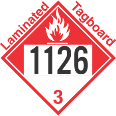 Combustible Class 3 UN1126 Tagboard DOT Placard