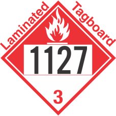 Combustible Class 3 UN1127 Tagboard DOT Placard