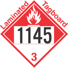 Combustible Class 3 UN1145 Tagboard DOT Placard