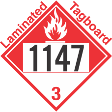 Combustible Class 3 UN1147 Tagboard DOT Placard