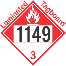 Combustible Class 3 UN1149 Tagboard DOT Placard