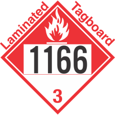 Combustible Class 3 UN1166 Tagboard DOT Placard
