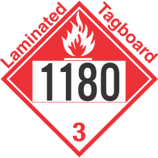Combustible Class 3 UN1180 Tagboard DOT Placard