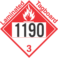 Combustible Class 3 UN1190 Tagboard DOT Placard