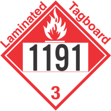 Combustible Class 3 UN1191 Tagboard DOT Placard