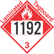 Combustible Class 3 UN1192 Tagboard DOT Placard