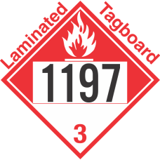 Combustible Class 3 UN1197 Tagboard DOT Placard