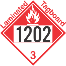 Combustible Class 3 UN1202 Tagboard DOT Placard