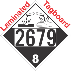 Corrosive Class 8 UN2679 Tagboard DOT Placard