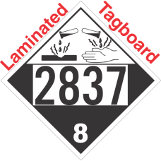 Corrosive Class 8 UN2837 Tagboard DOT Placard