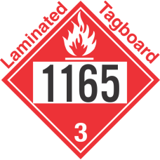 Flammable Class 3 UN1165 Tagboard DOT Placard