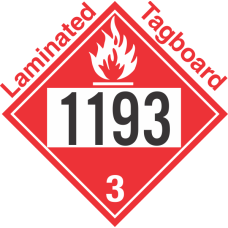 Flammable Class 3 UN1193 Tagboard DOT Placard