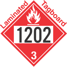 Flammable Class 3 UN1202 Tagboard DOT Placard