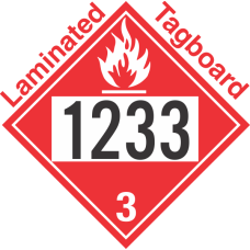 Flammable Class 3 UN1233 Tagboard DOT Placard
