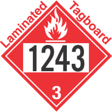 Flammable Class 3 UN1243 Tagboard DOT Placard