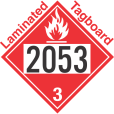 Flammable Class 3 UN2053 Tagboard DOT Placard