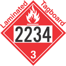Flammable Class 3 UN2234 Tagboard DOT Placard