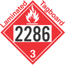Flammable Class 3 UN2286 Tagboard DOT Placard