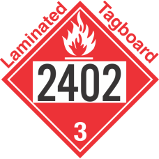 Flammable Class 3 UN2402 Tagboard DOT Placard