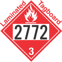 Flammable Class 3 UN2772 Tagboard DOT Placard
